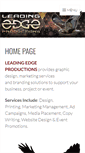 Mobile Screenshot of leading-edge-productions.com